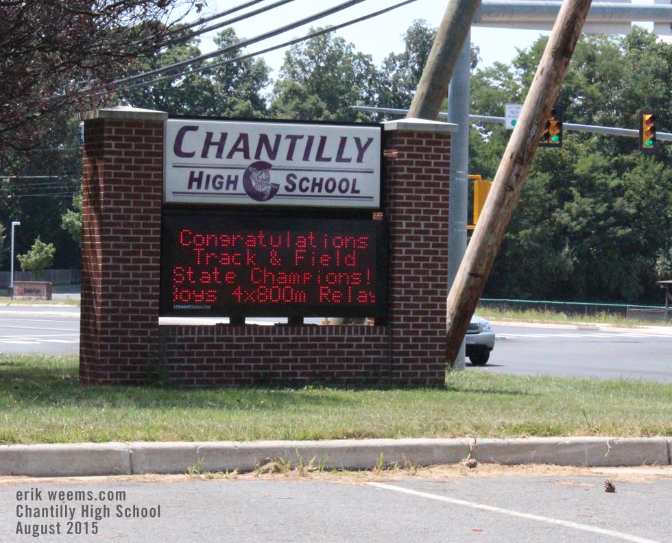 Chantilly High School 2015 - August